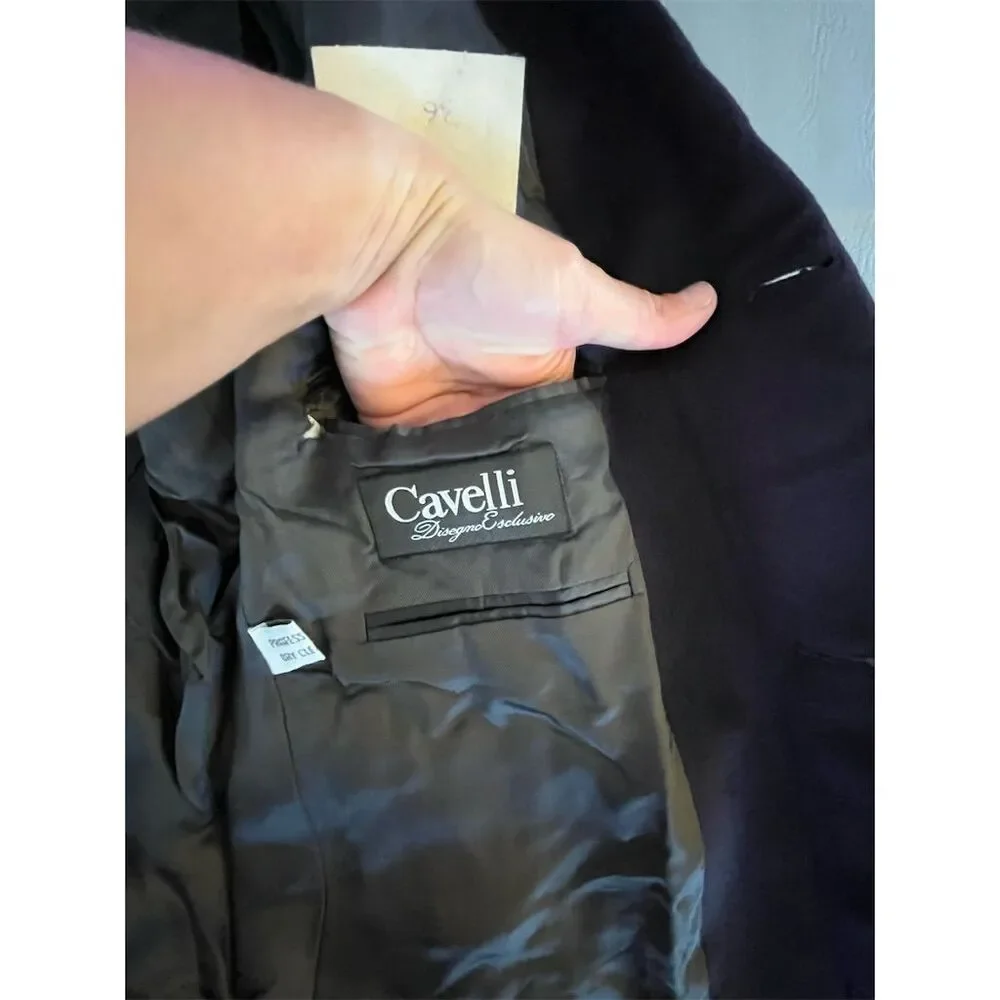 Cavelli Men's‎ Angora and Wool Brown Three-Button Blazer Size 40 Business